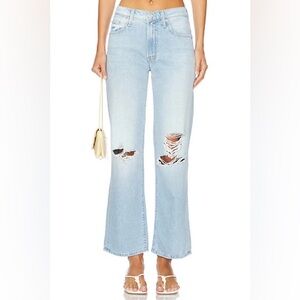 MOTHER Superior The Rambler Zip Flood The Ripped Jeans